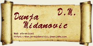 Dunja Midanović vizit kartica